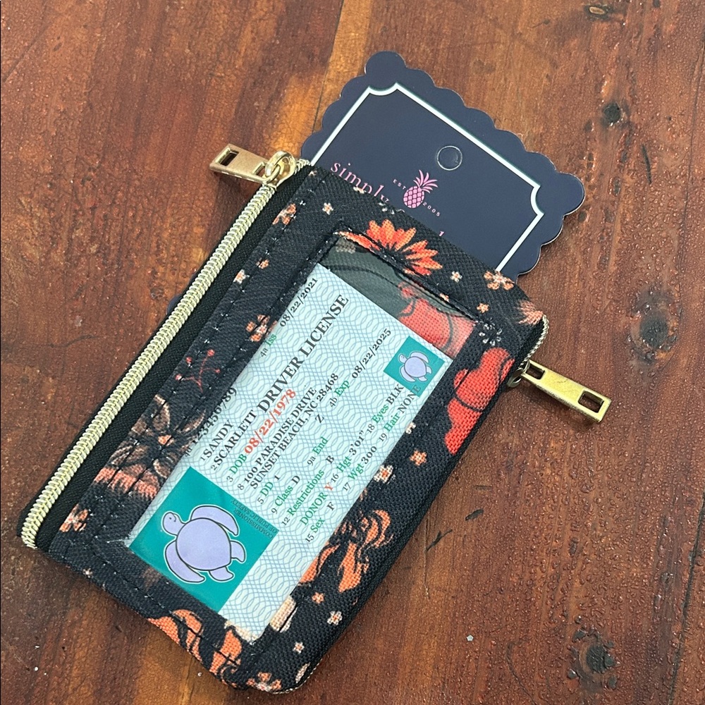 Simply Southern Black and Orange ID Holder